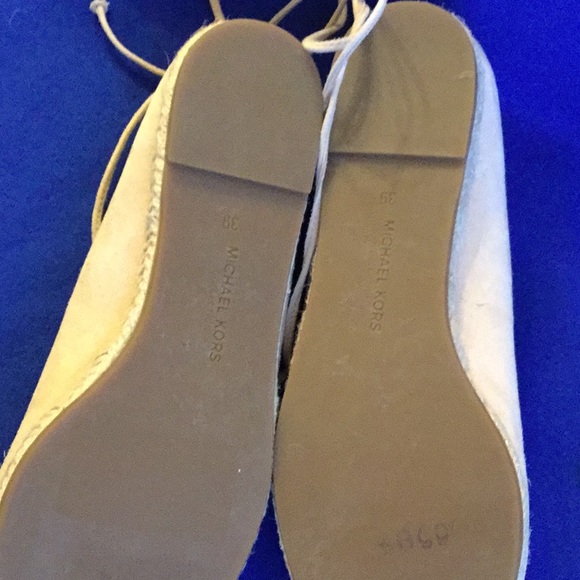NWOT Michael Kors Pink Suede Espadrille Lace up Flats - Picture 6 of 7